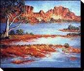Australian outback paintings - Rainbow Valley