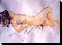 Australian nude paintings - Reclining Nude
